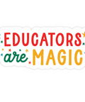 Colorful text 'Educators are Magic' with star decorations on a white background