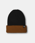 kids beanie two toned black and brown