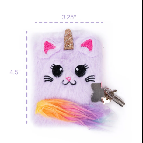 liftable lockable unicorn kids journal