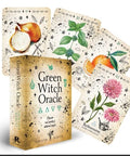 Green Witch Oracle card set with a book titled 'Green Witch Oracle' on a white background.