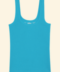 Blue tank top on a beige background