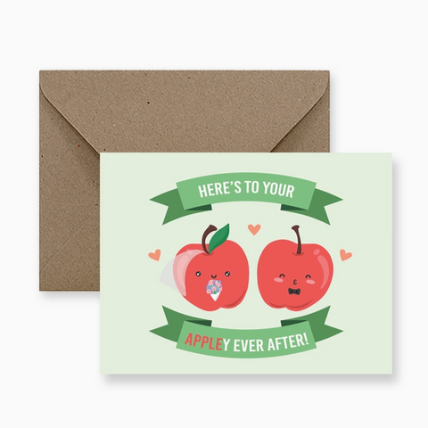 impaper appley ever after wedding card