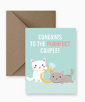impaper congrats to the purrfect couple wedding card