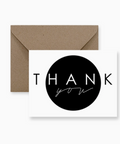 impaper thank you black and white card