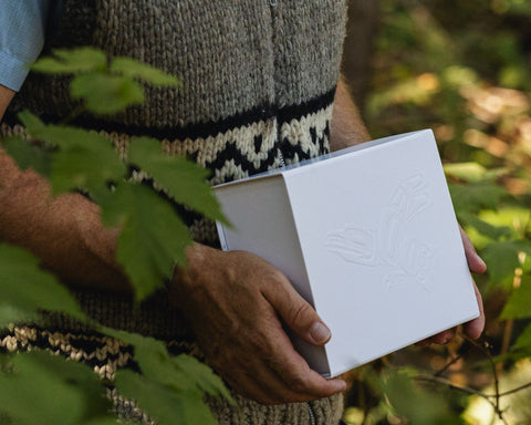 Cowichan Sweater Luxury Artisan Gift Box | Mint + Pine + Moss