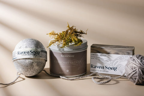 Cowichan Sweater Signature Artisan Gift Box | Mint + Pine + Moss