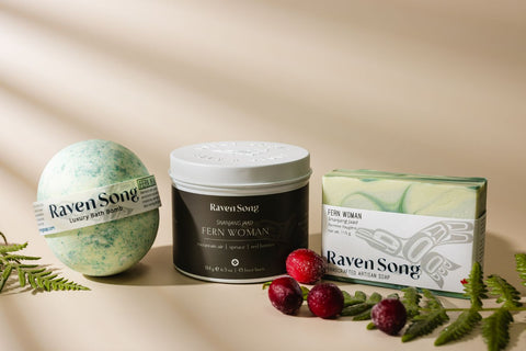 Fern Woman Signature Artisan Gift Box | Juniper Fir + Balsam + Red Berries