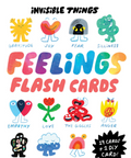 Cover of 'Invisible Things Feelings Flash Cards' with colorful illustrations and text.