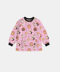 children waterproof smock pink with cats