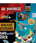 LEGO Ninjago Dragons packaging with toy figures and text on a white background