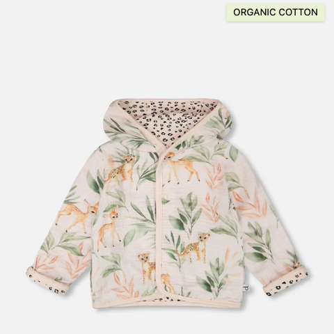 Deux Par Deux | Reversible Hooded Jacket | Leopard Print