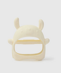 llama shaped butter yellow teether mitt for babies