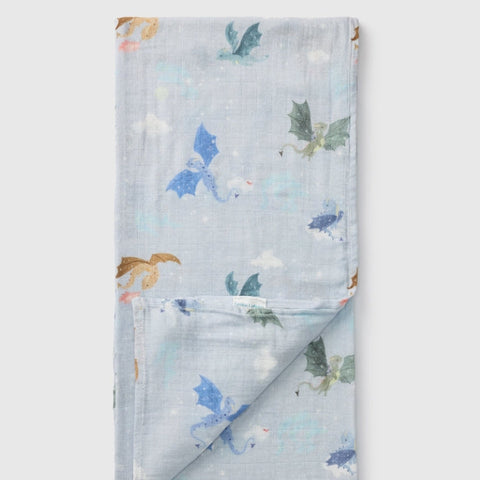 giftable magical dragons swaddle for baby