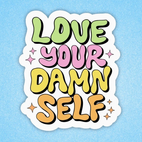 mental health self positivity sticker