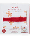 Lulujo Christmas quilt packaging with gingerbread men design