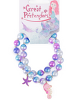 Colorful beaded necklace with mermaid-themed charms on a 'Great Pretenders' branded card.