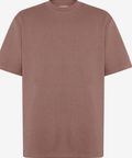 Brown patterned shirt on a light beige background