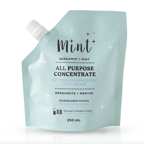 mint cleaning all purpose concentrate refill bag bergamot and mint