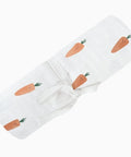 White headband with carrot pattern on a white background