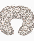 Floral patterned breastfeeding pillow on a white background