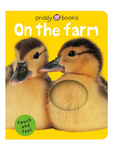 Book cover of 'On the Farm' by Priddy Books with two ducklings on a yellow background.