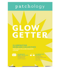 Patchology Glow Getter skincare collection packaging with sun design on a white background