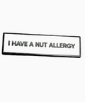 Allergy alert label on a white background