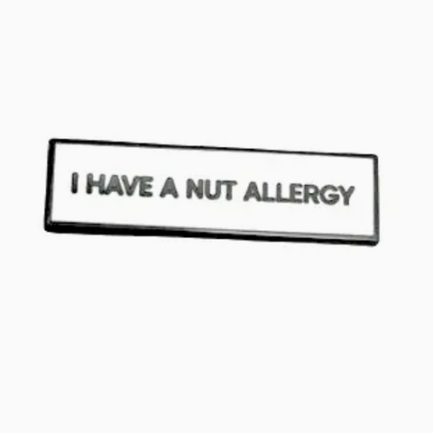 Allergy alert label on a white background