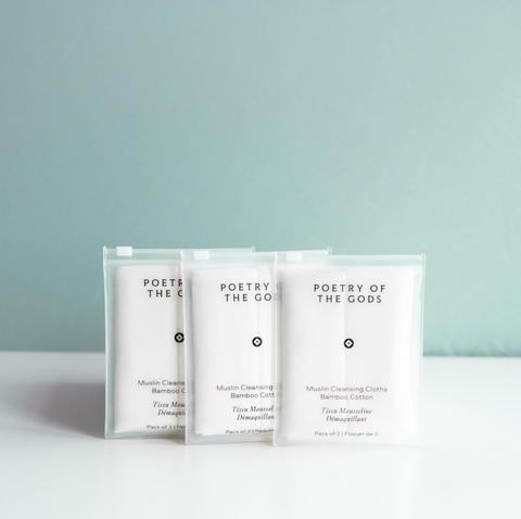 Three packages of 'Poetry of the Gods' on a light gray background