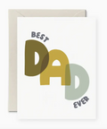 Greeting card with 'Best Dad Ever' text on a white background
