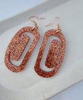 Small Ovoid Copper Glitter