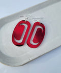 Small Ovoid Red Mirror