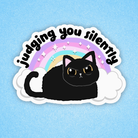 funny cat lady giftable sticker