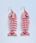 Matte Coral Medium Salmon Ghost Earrings