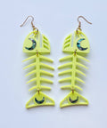 Neon pear Medium Salmon Ghost earrings from Copper Canoe Woman.
