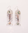 A pair of silver mirror Medium Salmon Ghost earrings from Copper Canoe Woman.