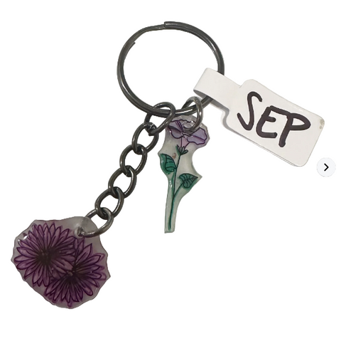 giftable flower keychain, vancouver island, gift, september