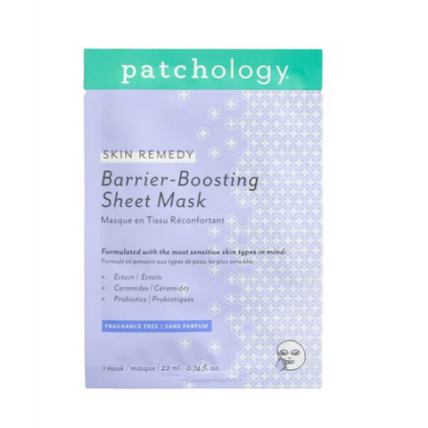Patchology Barrier-Boosting Sheet Mask packaging on a white background