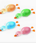 Four Silly Goose squishy toys in four different colours