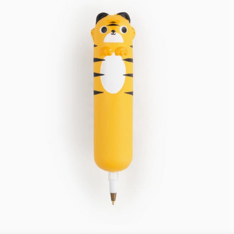 Pen shaped like a tiger on a white background
