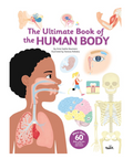 Book cover of 'The Ultimate Book of the Human Body' with illustrations of a child and human anatomy.
