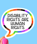 social justice, disability, human rights sticker