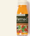 Bottle of Farma-C organic vitamin C supplement on a white background