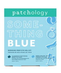 Patchology 'Something Blue' wedding prep eye gel kit packaging on a light blue background