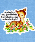 funny olden days satire sticker