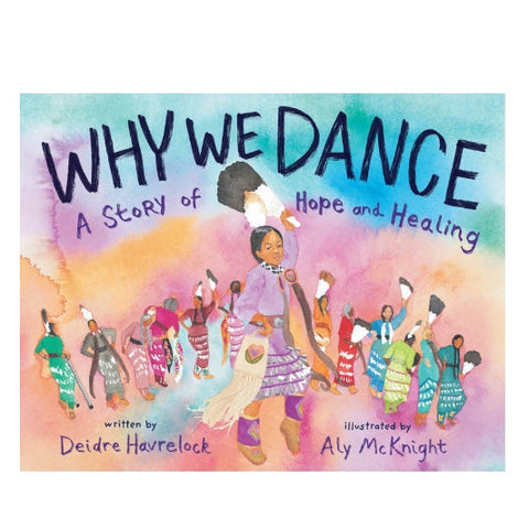 Book cover of 'Why We Dance' with colorful illustration of people dancing.