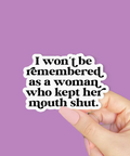 powerful inspirational feminist sticker