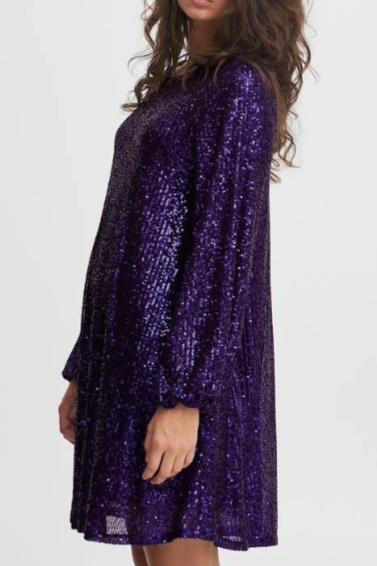 ichi, ihfauci dress, violet, sparkles