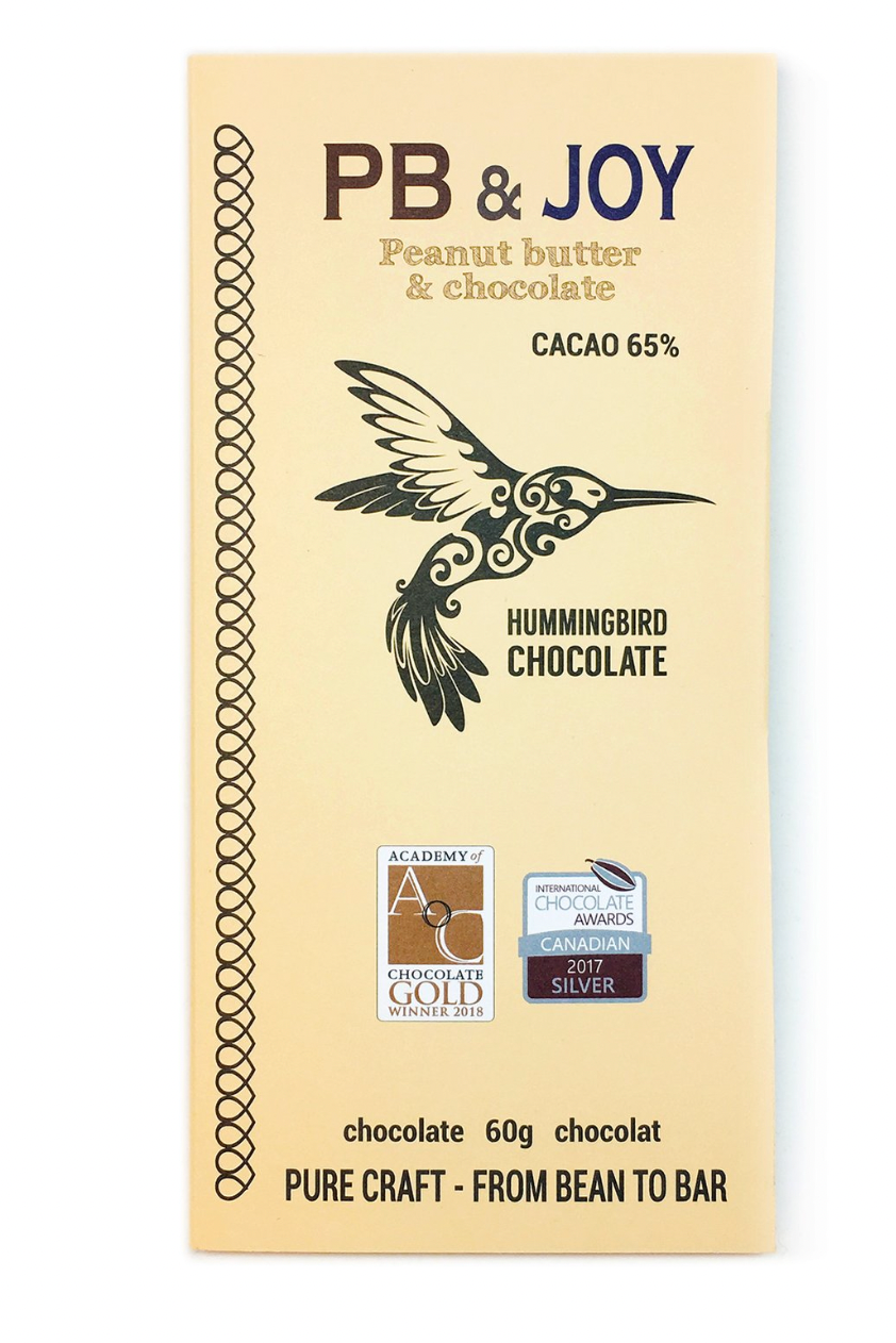 HUMMINGBIRD CHOCOLATE 60G - PB & JOY 60%