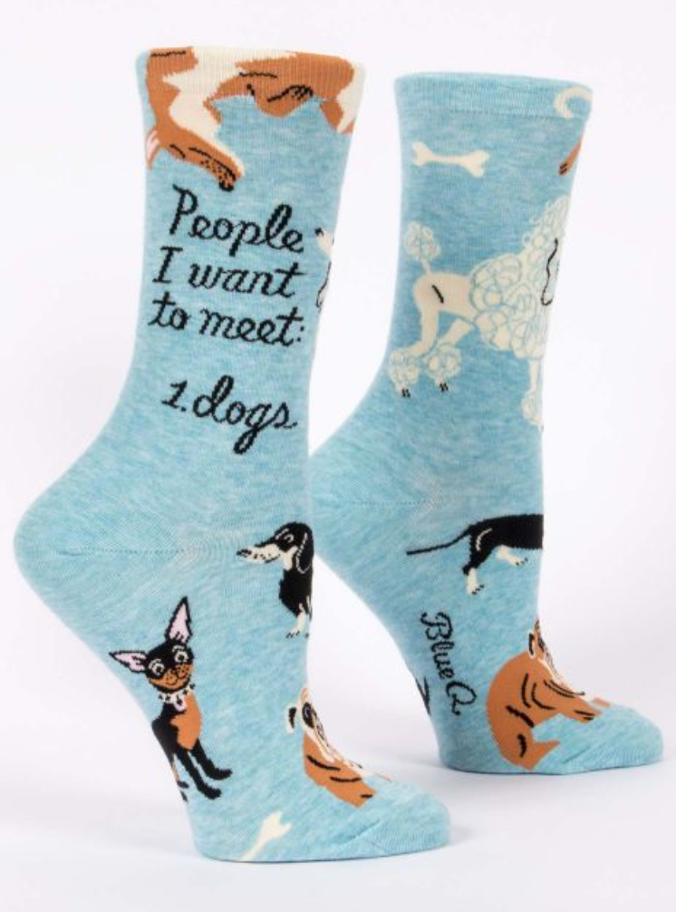 WOMANS SOCKS - PEOPLE I WANT TO MEET: DOGS